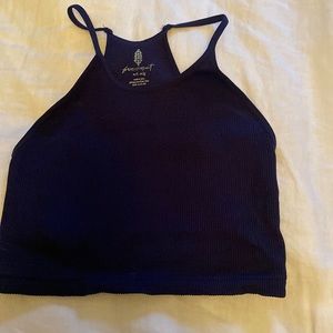 Free people cropped run color navy